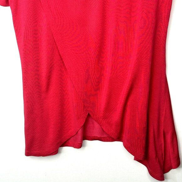 A/X Armani Exchange Womens T Shirt Wrap V-Neck Short Sleeve Tee Pink Size Small - Picture 4 of 13